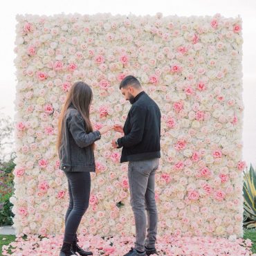 pink flower wall